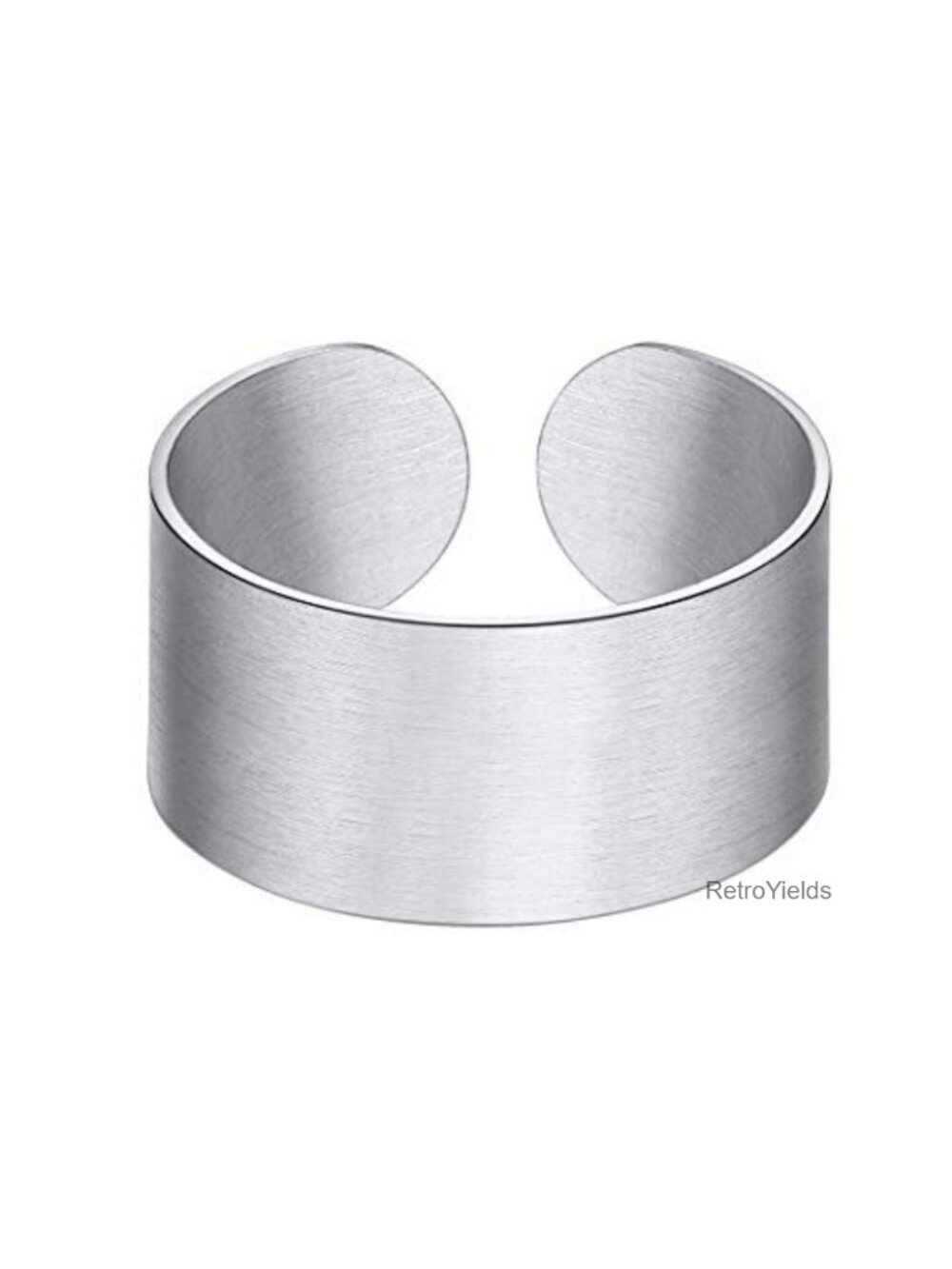 Stainless Steel Open Band Ring 18K Gold Plated Minimalist Jewelry Gift